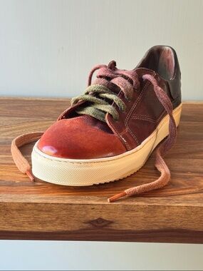 New Left Shoe Single Size 8 Bed Stu Azeli Women's Low-Top Leather Sneaker